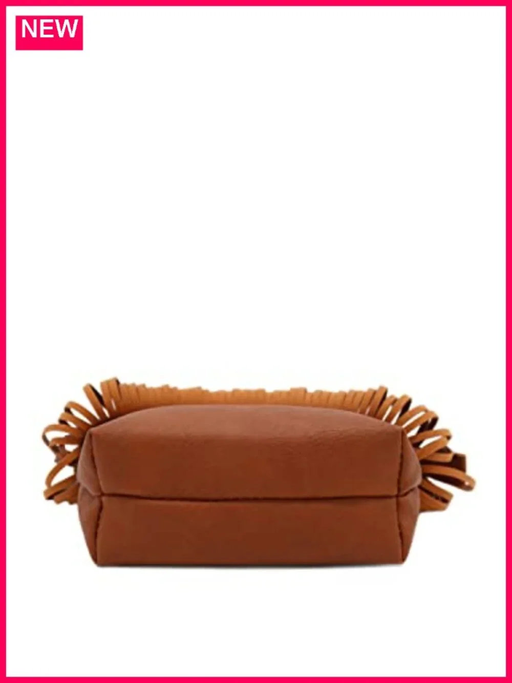 Faux Leather Fringe Crossbody Bag with Adjustable Strap